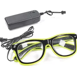 Lysende LED-briller Nyhed Lysende briller Batteristyring med 4 tilstande Justerbar El Wire Neon