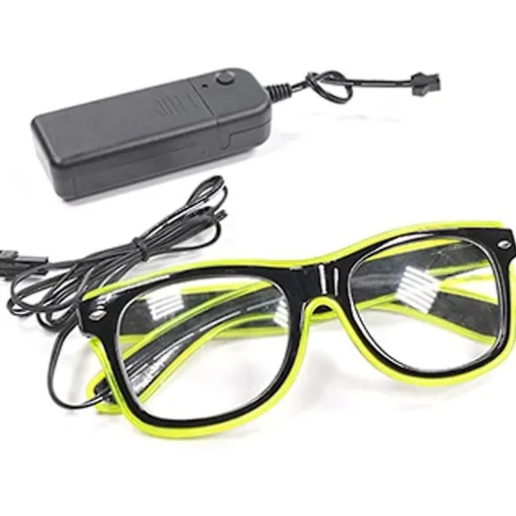 Lysende LED-briller Nyhed Lysende briller Batteristyring med 4 tilstande Justerbar El Wire Neon