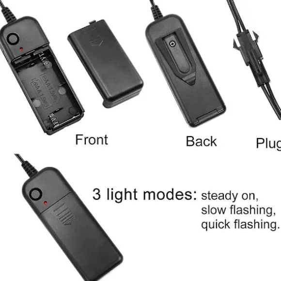 Lysende LED-briller Nyhed Lysende briller Batteristyring med 4 tilstande Justerbar El Wire Neon