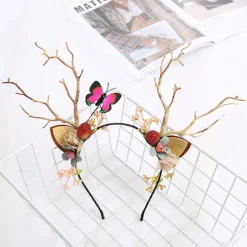 Lysende Reindeer Pandebånd Med Led, Julepandebånd Til Jul