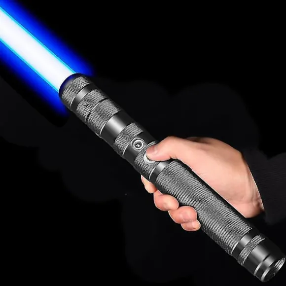 Lyssværd Lasersværd med 7 RGB-farver og lydeffekter - Genopladeligt elektronisk lyssværd til Halloween Cosplay Legetøj