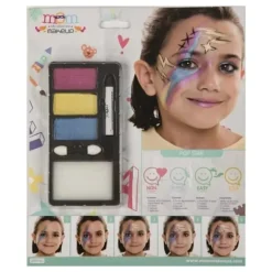 Makeup kit - Bright Pop Star - Case with palette - 3 watercolors - Accessories included - One size Flerfärgad