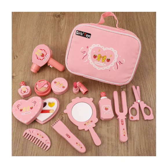 Makeup Legetøj med Taske Attraktiv Glat Overflade Sikker Drømmeagtig Ny Farverig Pige Rollespil Simulation Makeup Kosmetisk Legetøj Fødselsdagsgave Pink | Fyndiq