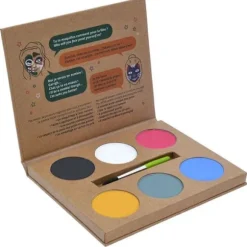 Makeup palette - GRIM TOUT - Wow - 6 farver BIO - Naturlig - Assortiment Sortiment
