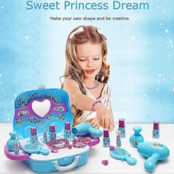 Makeup Sæt Makeup Sæt Legetøj Til Børn Pige Frozen Makeup Taske