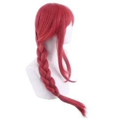 Makima Cosplay Paryk til Anime Kostume (orange rød)