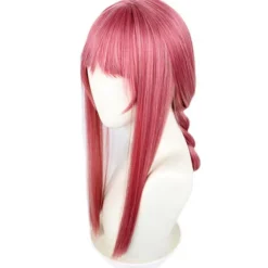 Makima Röd Long Braid Peruk 70CM Cosplay Kostym Motorsåg zy