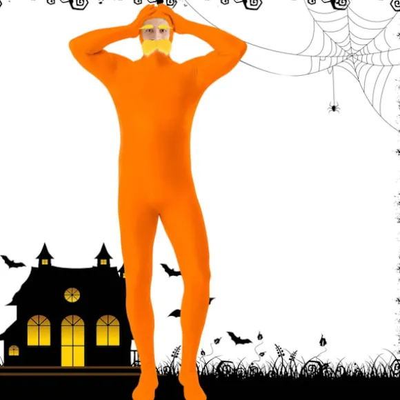Mandarinkostume Tilbehør Åbent Ansigt Helkropsdragter Gul Overskæg og Øjenbryn til Verdensbogdagen Halloween Cosplay-FF-_yux Child 150cm
