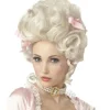 Marie Antoinette hvid paryk til damer, fransk barok, udklædningstilbehør