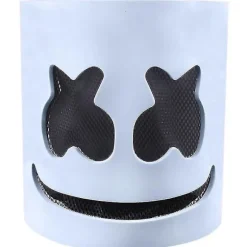 Marshmallow DJ Maske Hjelm - Musikfestival Halloween Party Kostumer Cosplay Fuld Hovedmaske Hjelm Til Voksne & Børn