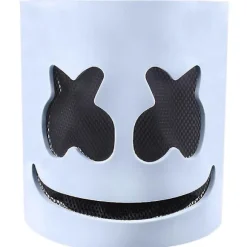 Marshmallow DJ-maske - Musikfestival Halloween-festkostumer Cosplay Fuldhovedmaske Hjelm til voksne og børn (FMY)