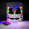 Marshmallow DJ-maske med lysende baratmosfære rekvisitter