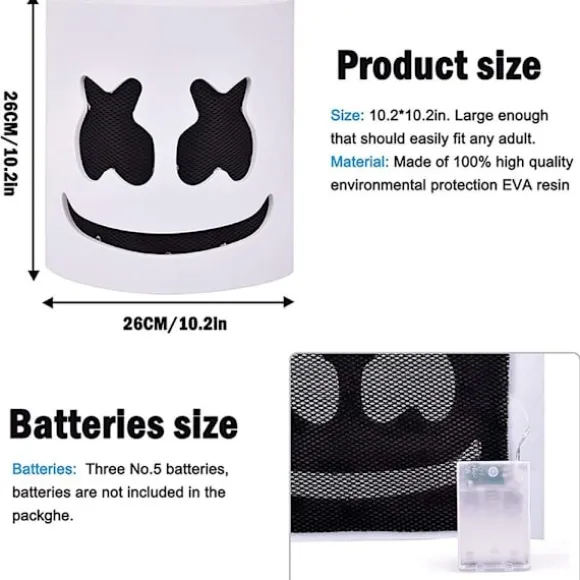 Marshmello DJ-maske Halloween Cosplay-maske-FF-