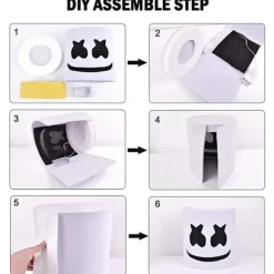Marshmello DJ-maske til Halloween Cosplay-fester