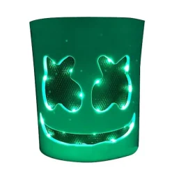 Marshmello LED Maske DJ Cosplay Hjelm Marshmello Kostume Maske Lysende LED Maske Party Cosplay Maske Farverig