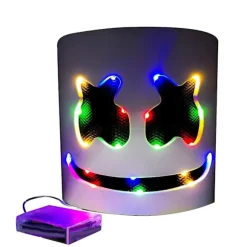 /#/Marshmello LED-maske DJ Cosplay-hjelm Marshmello-kostumemaske Lig/#/