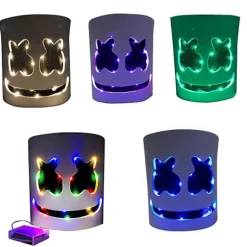 /#/Marshmello LED-maske DJ Cosplay-hjelm Marshmello-kostumemaske Lig/#/