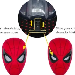 Mascara Spiderman Hovedbeklædning Cosplay Bevægelige Øjne Elektronisk Maske Spider Man 1:1 Hagekontrol Elastiske Legetøj Til Voksne Børn Gave