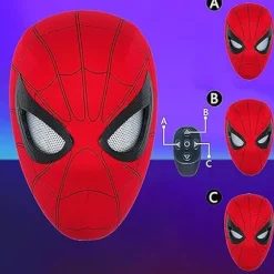 Mascara Spiderman Hovedbeklædning Cosplay Bevægelige Øjne Elektronisk Maske Spider Man 1:1 Fjernbetjening Elastisk Legetøj Til Voksne Børn Gave, CJY | Fyndiq