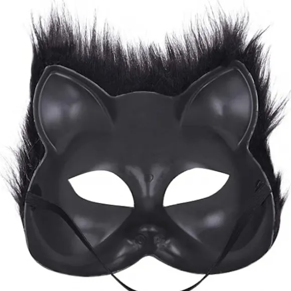 Maske Halloween Ræv Maske Cosplay Kostume Halv Ansigt Dyr Pels Fest Jul Øje Katte Masker Påske Halv-Ansigt Masker