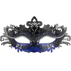 Maske til maskerade, Mardi Gras-dekorationer, venetianske masker til kvinder Navy Blue