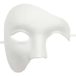 Maske til mænd Phantom of the Opera Halv Maske Maskerade Maske Hvid White color
