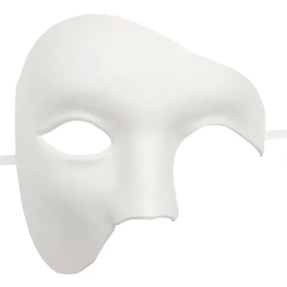 Maske til mænd Phantom of the Opera Halv Maske Maskerade Maske Hvid White