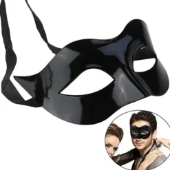 Maske Zorro Premium Venetianske Maskebal Masker Par til Mænd eller Kvinder - Sort 2-pak Black