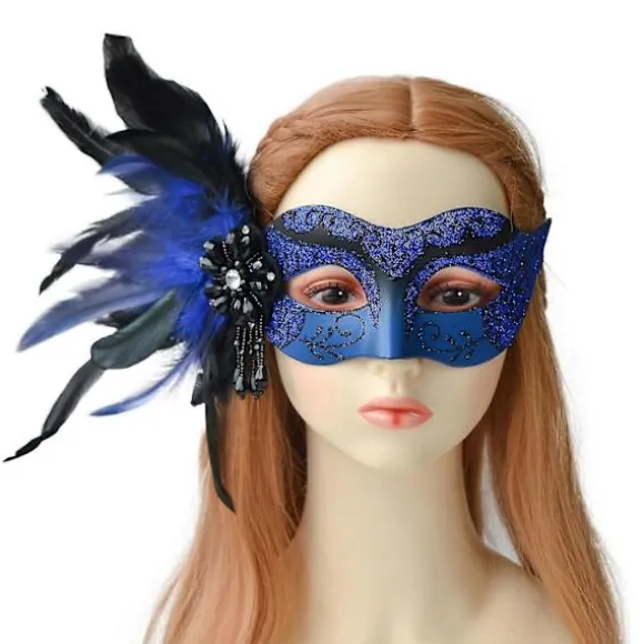 Maskebal Maske til Kvinder Mænd Venetiansk Maske Fest/Bal-Prom/Bryllup/Vægdekorationer Mardi Gras Maske Kostumer Maske Sølv_Billiga gåvor Black