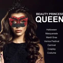 Maskebal Maske til Mænd Kvinder Par Venetiansk Maske til Halloween Mardi Gras Kostumefest Bal
