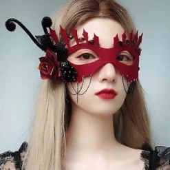 Maskebal Masker Venetianske Masker Halloween Halv Gotiske Øjenmasker Aften Prom Ball Masker Bar Kostumer Tilbehør