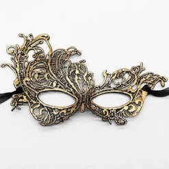 Maskerade Maske - Venetiansk Maske til Kvinder, Smuk Elegant Blonde Maske til Damer Halloween Mardi Gras Fest Guld+Sølv+Sort