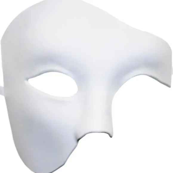 Maskerade maske til mænd, Halloween, Fantomet i Operaen White