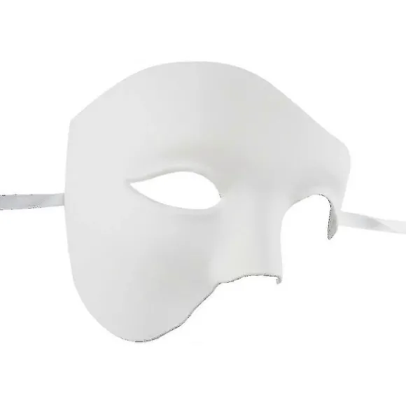 Maskerade maske til mænd, Halloween, Fantomet i Operaen White