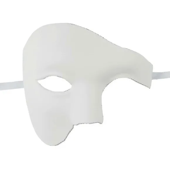 Maskerade maske til mænd, Halloween, Fantomet i Operaen White