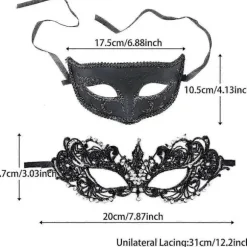 Maskerade Maske til Par - Venetianske Masker - Mardi Gras Maske - Blonde Maskerade Maske