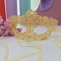 Maskerade Sort Blonde Maske Halvt Ansigt Sexet Hvid Øjenmaske Halloween Kostumefest Voksen Pige-FY