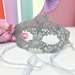 Maskerade Sort Blonde Maske Halvt Ansigt Sexet Hvid Øjenmaske Halloween Kostumefest Voksen Pige-FY