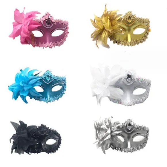 Maskeradekostumer Halloweenfest Masker Rosa Pink