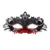 Maskerademaske, Karneval Dekorationer Venetianske Masker Til Kvinder (rød & sort)