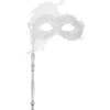 Maskerademaske Kvinder Festmaske Fancy Dress Håndholdt Maske Blondermaske til Galla Cosplay