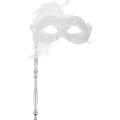 Maskerademaske Kvinder Festmaske Fancy Dress Håndholdt Maske Blondermaske til Galla Cosplay