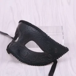 Maskerademasker til par - Venetian kvinde blonder mænd PP Cosplay Black ONESIZE