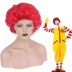 McDonald Cosplay Kostume Ronald Maskerade Sutra Klovn Karakter Voksen Halloween Fest Sjovt Kostume Scene Tøj Paryk L -F10 L L A3
