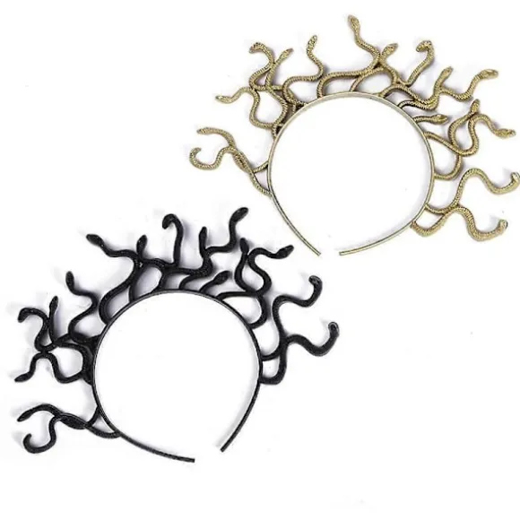 Medusa Slange Kostume Hovedbøjle halloween Medusa Hovedbøjle Medusa Cosplay Krone Black S