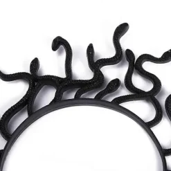 Medusa Slange Kostume Hovedbøjle halloween Medusa Hovedbøjle Medusa Cosplay Krone Black S