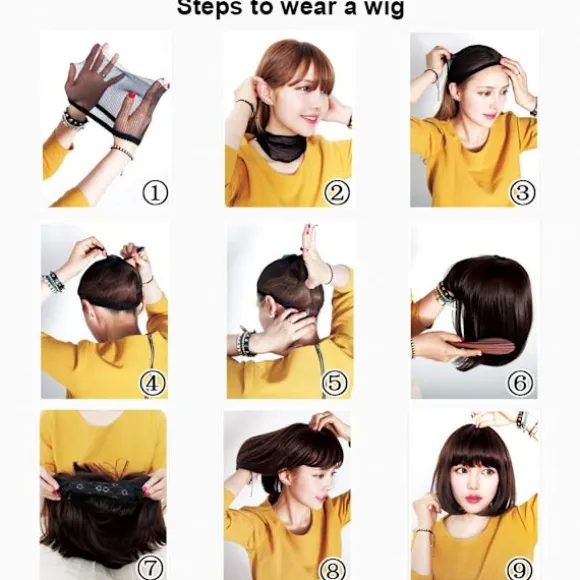 Mellemlang bølget anime cosplay paryk til mænd, cosplay paryk til Halloween (sort bølget)