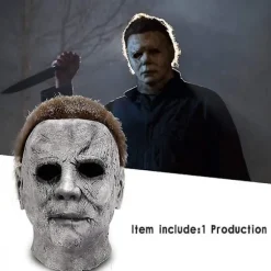 Michael Myers Halloween Maske Kostume Cosplay Latex Rekvisit Gysermaske V