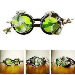 Middelalderbriller Steampunk Briller med Nitter Halloween Dekorative Briller Steampunk Briller til Cosplay-entusiaster