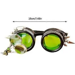 Middelalderbriller Steampunk Briller med Nitter Halloween Dekorative Briller Steampunk Briller til Cosplay-entusiaster